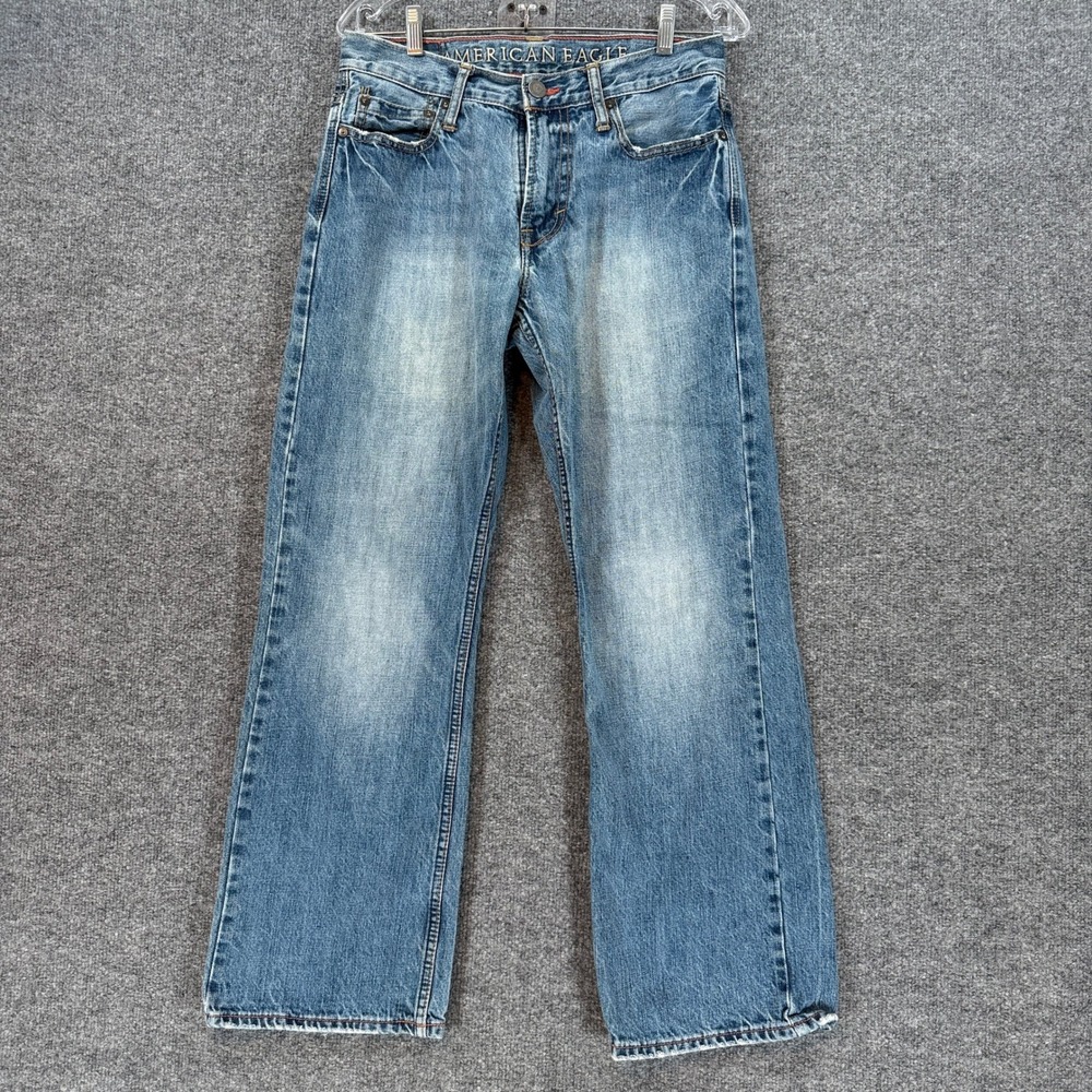 American Eagle Jeans Mens 30x28 Blue Bootcut Medium Wash Denim Y2K Classic